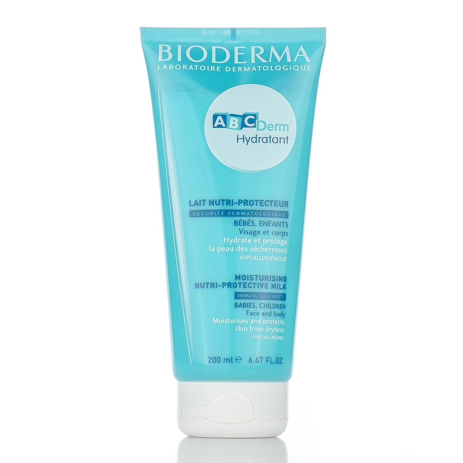Молочко для обличчя та тіла Біодерма (Bioderma) АВСДерм Гідратан, 200 мл