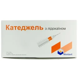 Катеджель з лідокаїном гель для місцевої анестезії у шприц-тубі, 12,5 г, 5 шт.