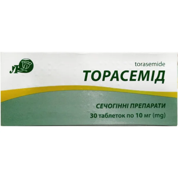 Торасемид таблетки по 10 мг, 30 шт.