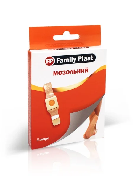 Пластырь FP Family Plast медицинский мозольный, 2 х 6 см, 5 шт.