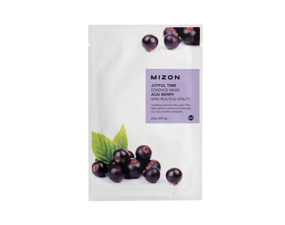 Маска для обличчя Mizon (Мізон) Joyful Time Essence тканинна з екстрактом ягід асаї, 23 г