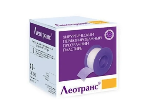 Пластир хірургічний Леотранс перфорований прозорий, 5 см*500 м, 1 шт.