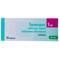 Бравадин таблетки по 5 мг, 28 шт.