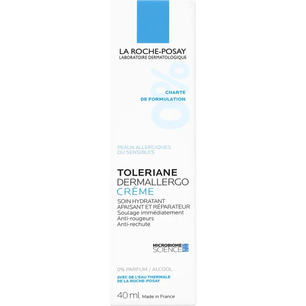 Крем для лица La Roche-Posay (Рош-Позе) Толеран Дермалерго успокаивающий увлажняющий для гиперчувствительной и склонной к аллергии сухой кожи лица и вокруг глаз, 40 мл