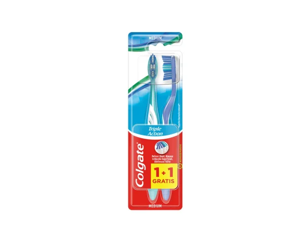 Зубная щетка Colgate (Колгейт) Triple Action средней жесткости, 2 шт.