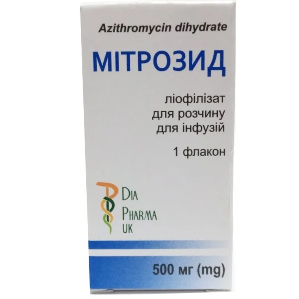 Митрозид лиофилизат для раствора для инфузий, 500 мг