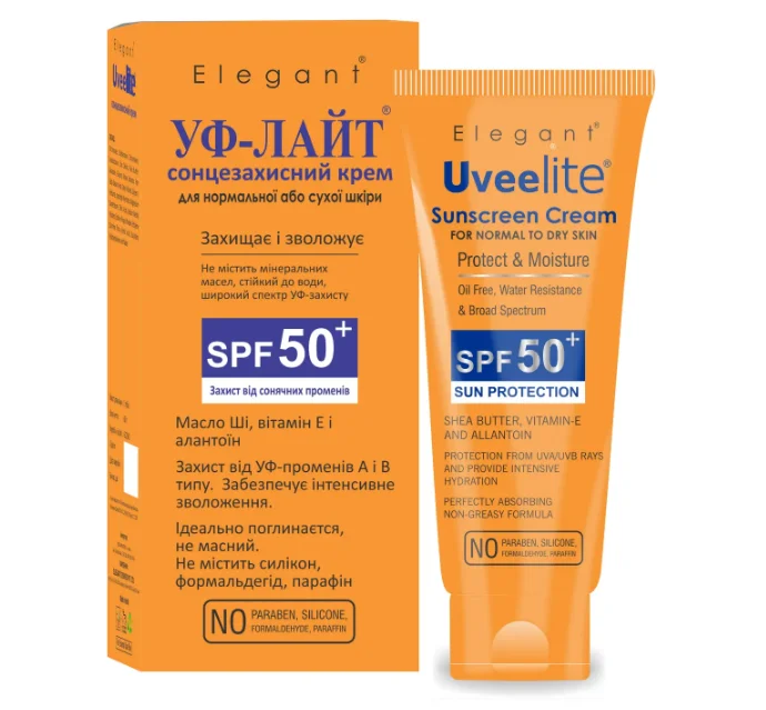 Крем для тіла Elegant УФ-Лайт сонцезахисний SPF50+, 60 г
