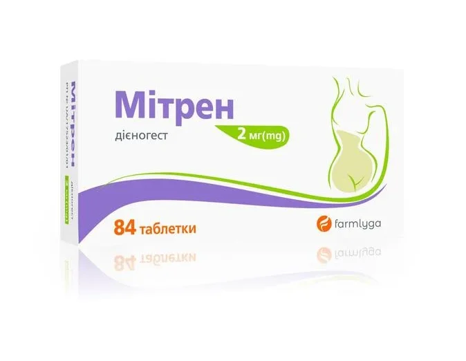 Мітрен таблетки по 2 мг, 84 шт.