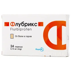 Флубрікс льодяники від болю у горлі, 8,75 мг, 24 шт.