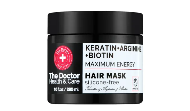 Маска для волосся The Doctor Health & Care (Зе Доктор Хелз енд Кер) Максимальна сила з кератином, аргініном та біотином, 295 мл