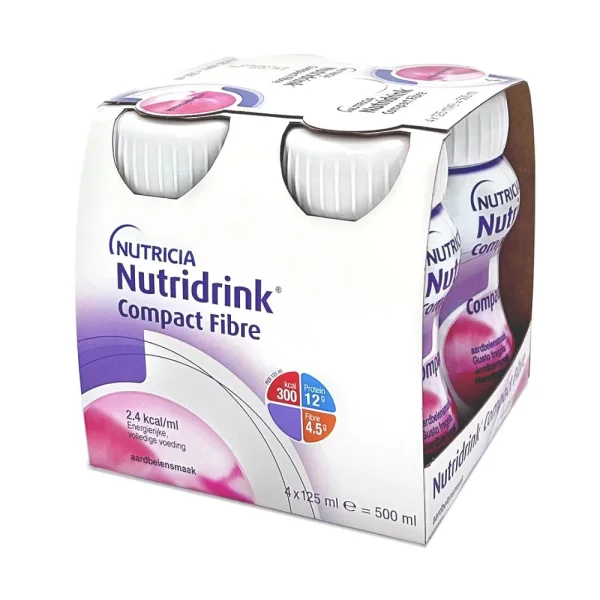 Ентеральне харчування Нутрідрінк (Nutridrink) Компакт зі смаком полуниці по 125 мл, 4 шт.