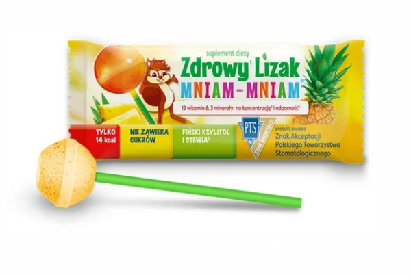 Цукерки Здоровий Лізак (Zdrowy Lizak) з ананасом по 6 г, 1 шт.