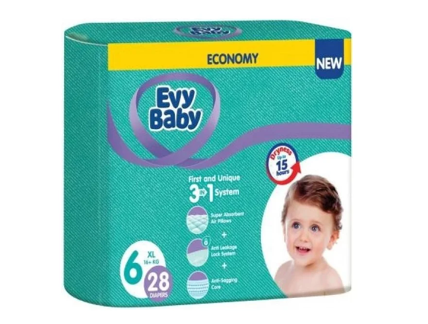 Підгузники Evy Baby (Еві Бебі) від 16 кг, 28 шт.