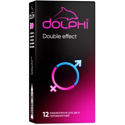 Презервативи Dolphi (Долфі) Double effect, 12 шт.