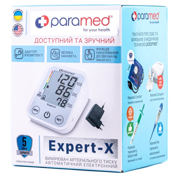 Тонометр Paramed (Парамед) Expert-X автоматический, 1 шт.