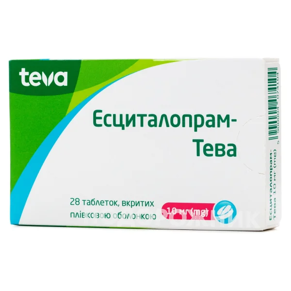 Эсциталопрам-Тева таблетки по 10 мг, 28 шт.