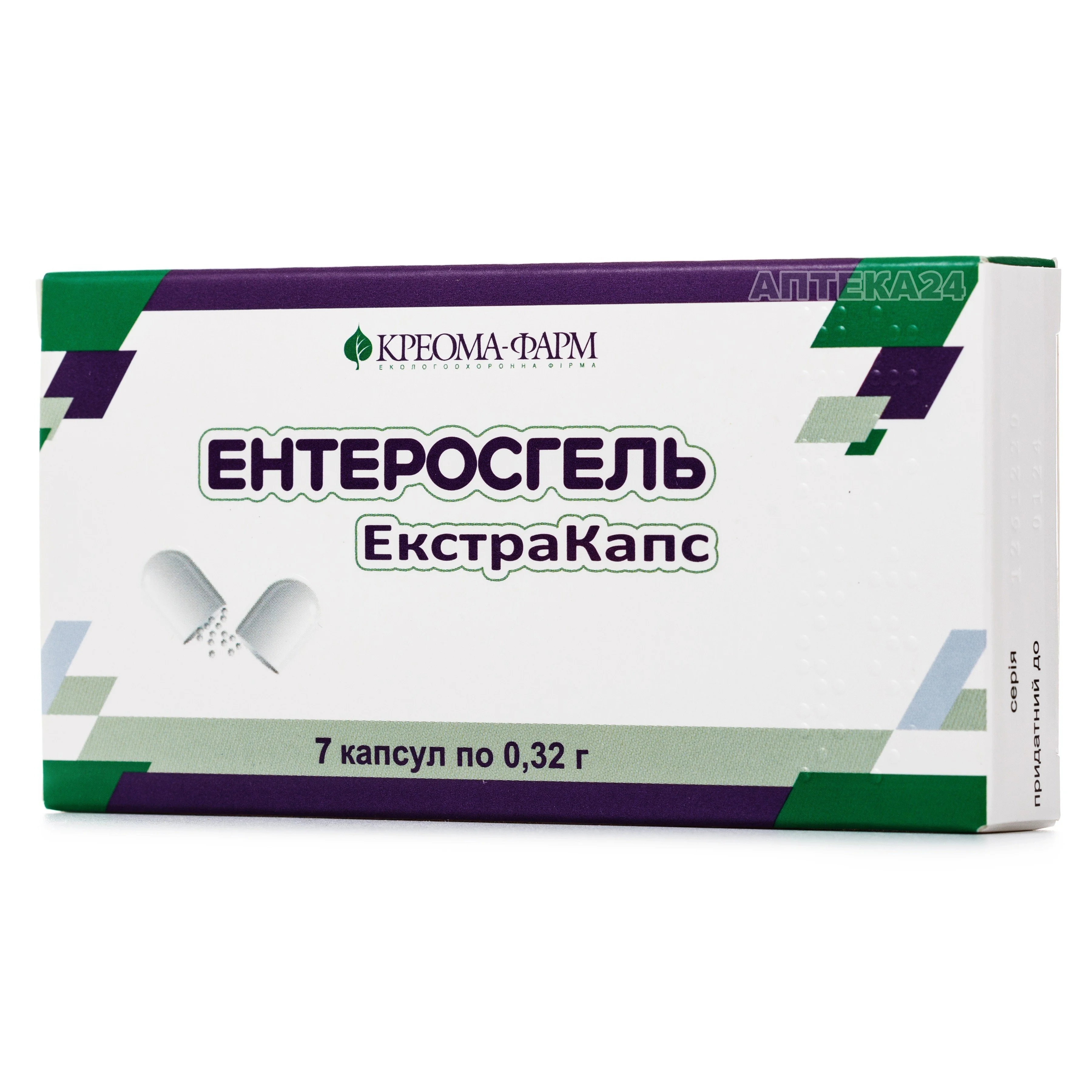 Ентеросгель Екстракапс капсули по 0,32 г, 7 шт.