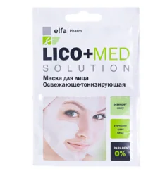 Маска для обличчя Ельфа Фарм (Elfa Pharm) Ліко+Мед освіжаюча-тонізуюча, 20 мл