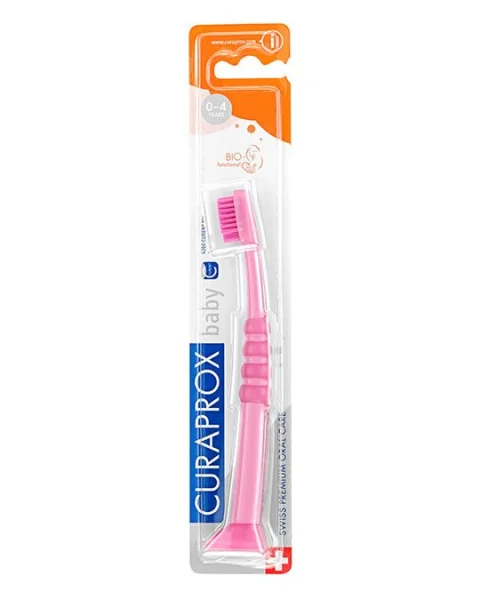 Зубна щітка дитяча Курапрокс (Curaprox) з гумованою ручкою, від 0 до 4 років, 1 шт.