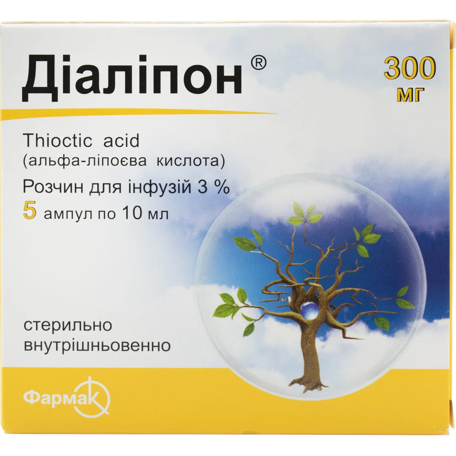 Діаліпон розчин для інфузій 3% у ампулі по 10 мл, 5 шт.