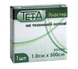 Пластир медичний Тета на тканинній основі розмір 1х500 см, 1 шт.