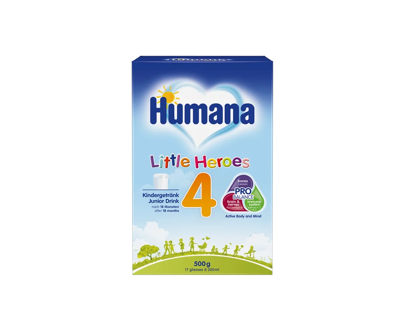 Суха дитяча молочна суміш Humana (Хумана) 4 Маленькі герої з 18 місяців, 500 г