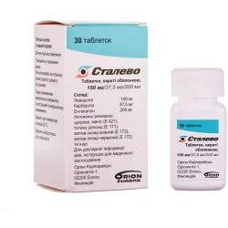 Сталево таблетки вкриті оболонкою по 150 мг/37,5 мг/200 мг, 30 шт.