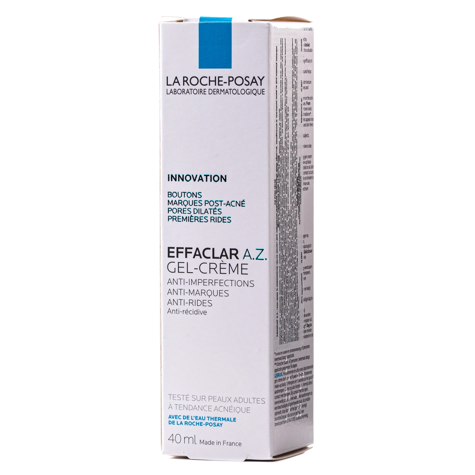 Гель-крем La Roche-Posay (Ля Рош) Effaclar A.Z. для корекції зморшок та недоліків жирної проблемної шкіри, 40 мл