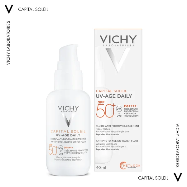 Флюид для лица Vichy (Виши) Капиталь Солей против фотостарения SPF50+, 40 мл