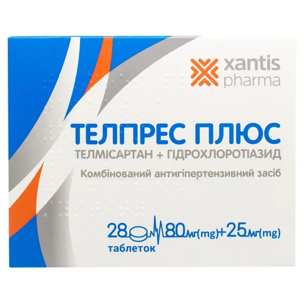 Телпрес Плюс таблетки, 80 мг/25 мг, 28 шт.