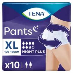 Підгузки-трусики для дорослих Tena (Тена) Pants Plus Night розмір ХЛ, 10 шт.