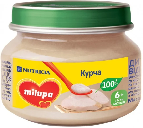 Милупа (Milupa) пюре цыпленок с 6 месяцев, 80 г