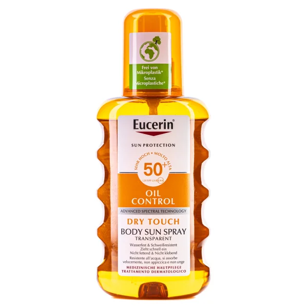 Солнцезащитный спрей для тела Eucerin с матирующим эффектом с SPF 50+, 200 мл