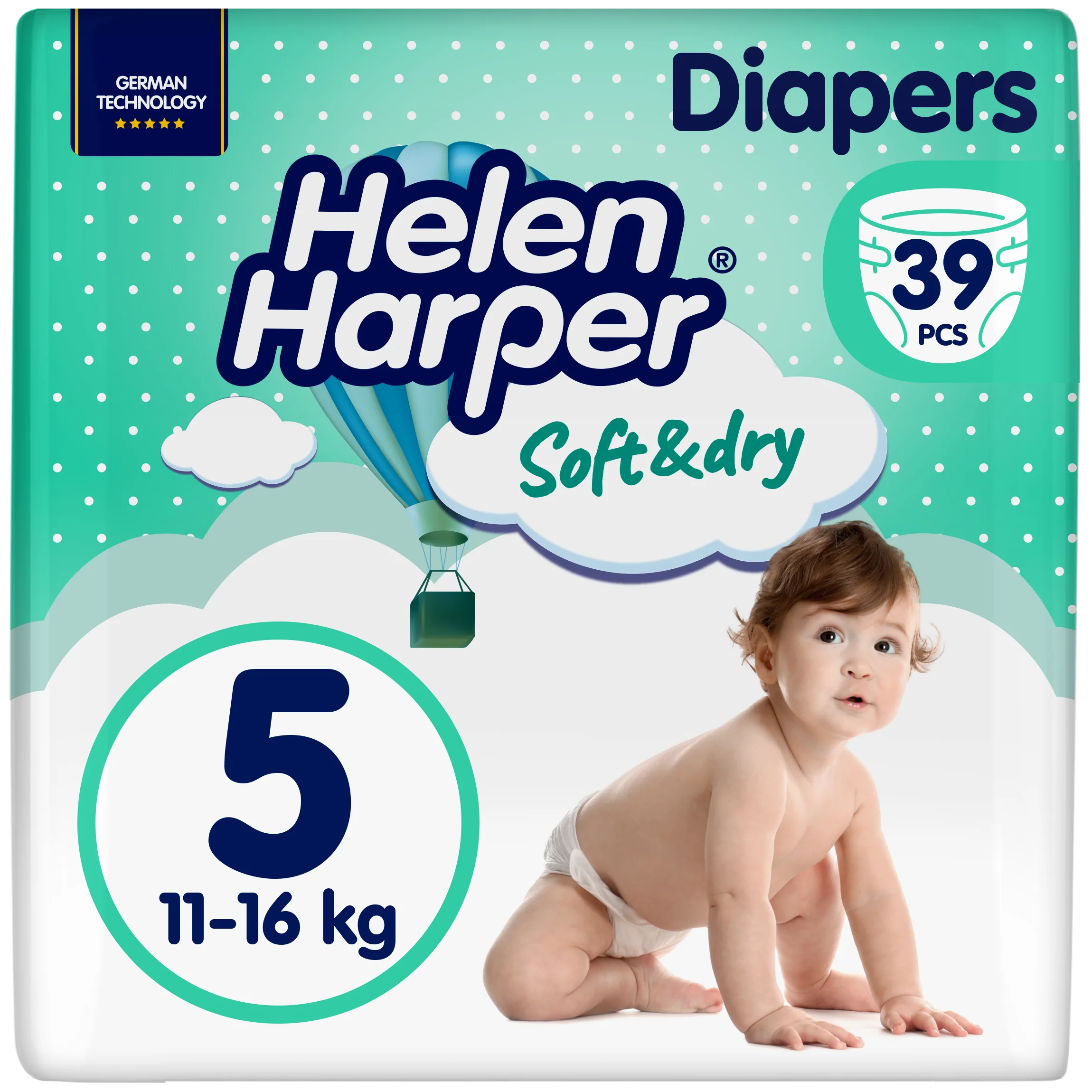 Підгузки Helen Harper (Хелен Харпер) Soft & Dry Junior 5 (11-25кг), 39 шт.