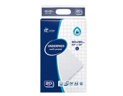 Пелюшки Нормал Клінік гігієнічні поглинаючі 60см*90см №20