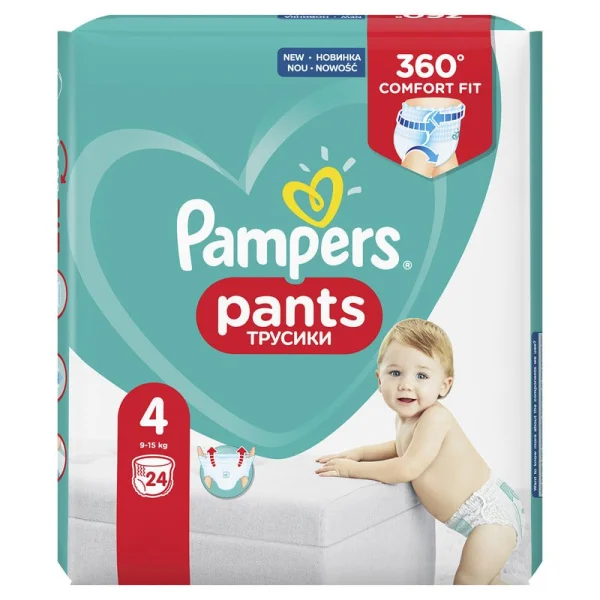 Подгузники-трусики Памперс Пантс Макси (Pampers Pants Maxi) (9-15кг), 24 шт.