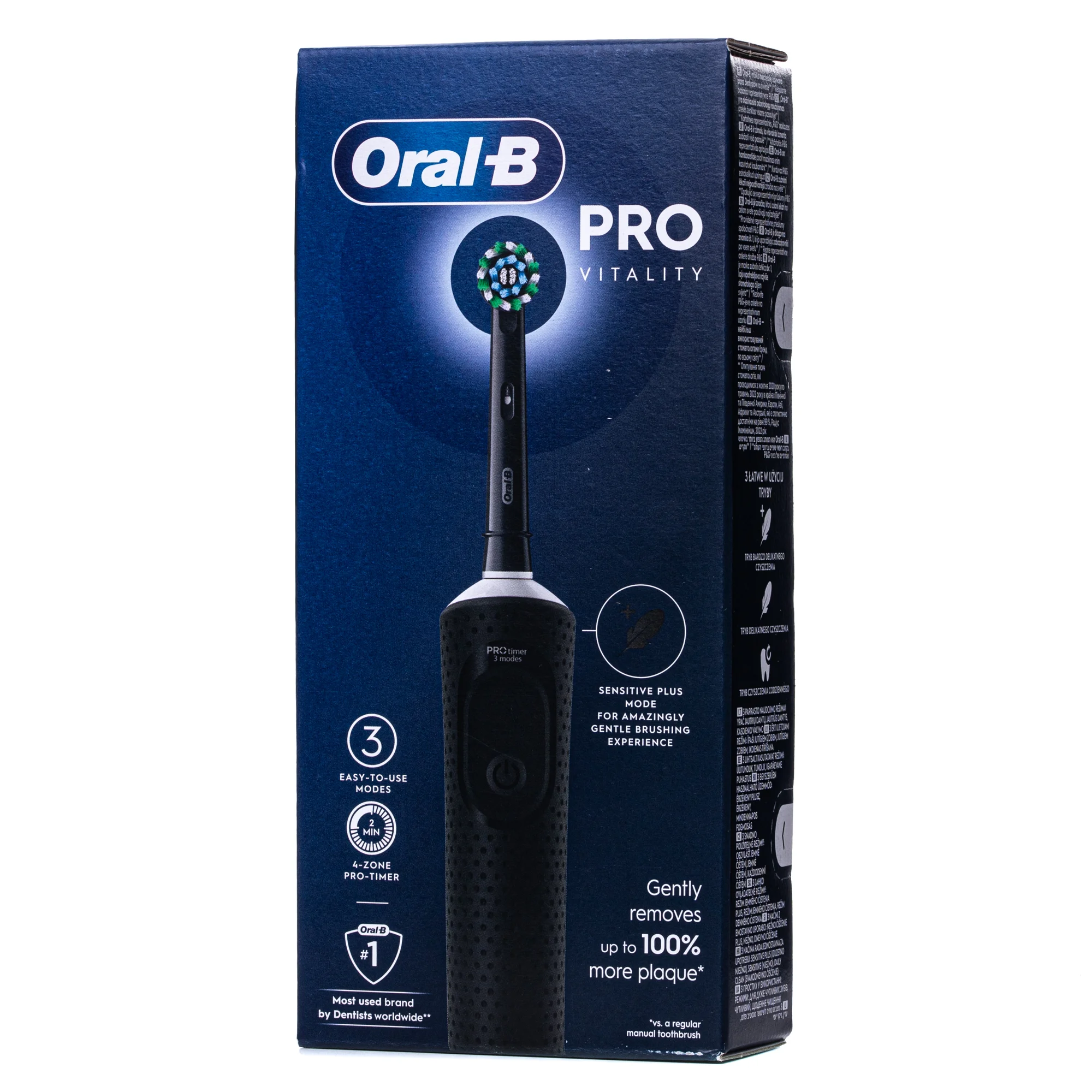 Зубна щітка електрична Oral-B (Орал-Б) Vitality Pro Protect X Clean, чорна, 1 шт.
