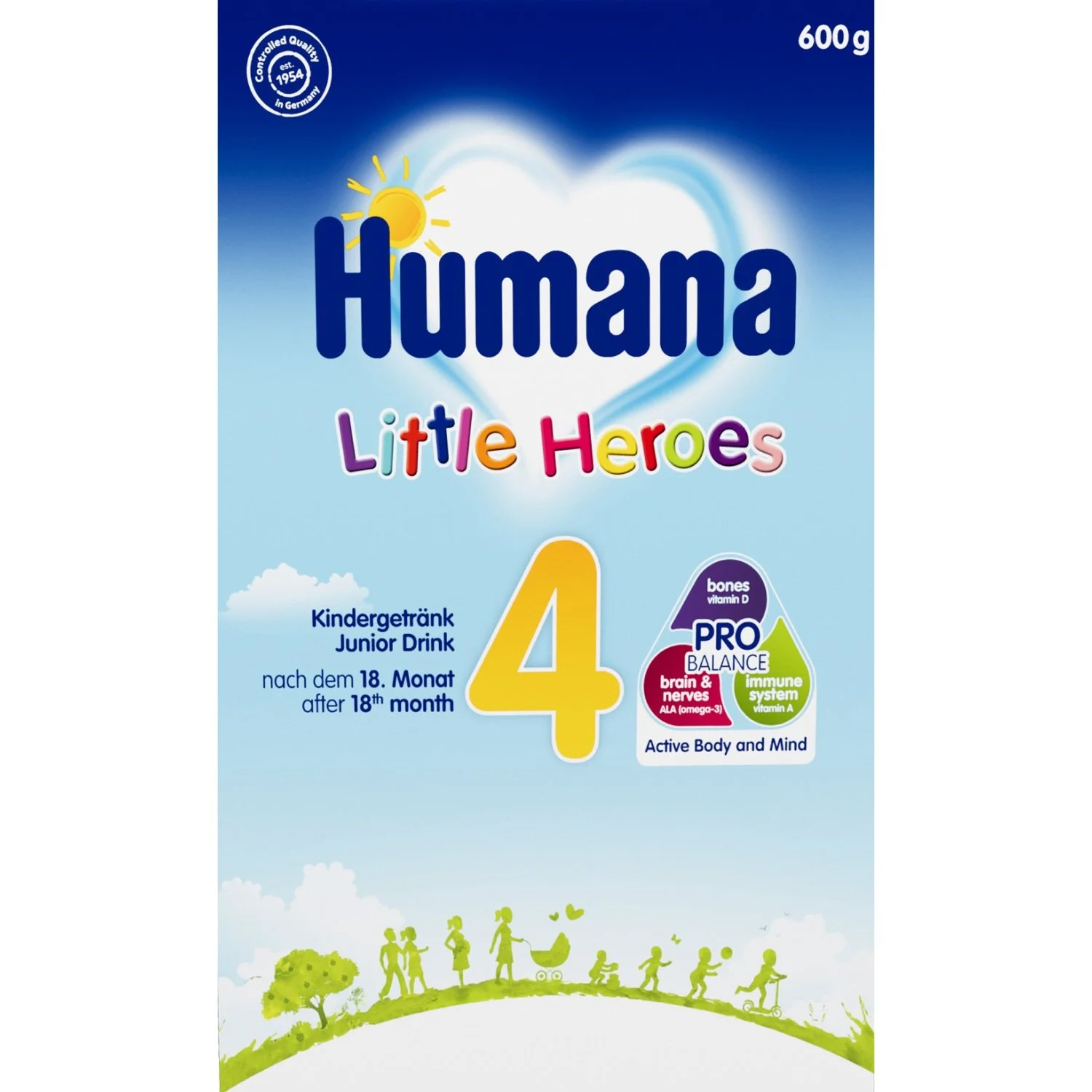 Суміш суха молочна Humana (Хумана) 4 Маленькі герої, 600 г
