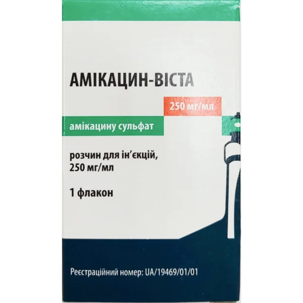 Амікацин-Віста р-н д/ін. 250 мг/мл амп. 2 мл №1