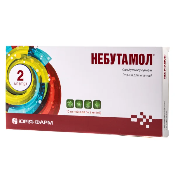 Небутамол раствор для ингаляций по 1 мг/мл по 2 мл в небулах, 10 шт.