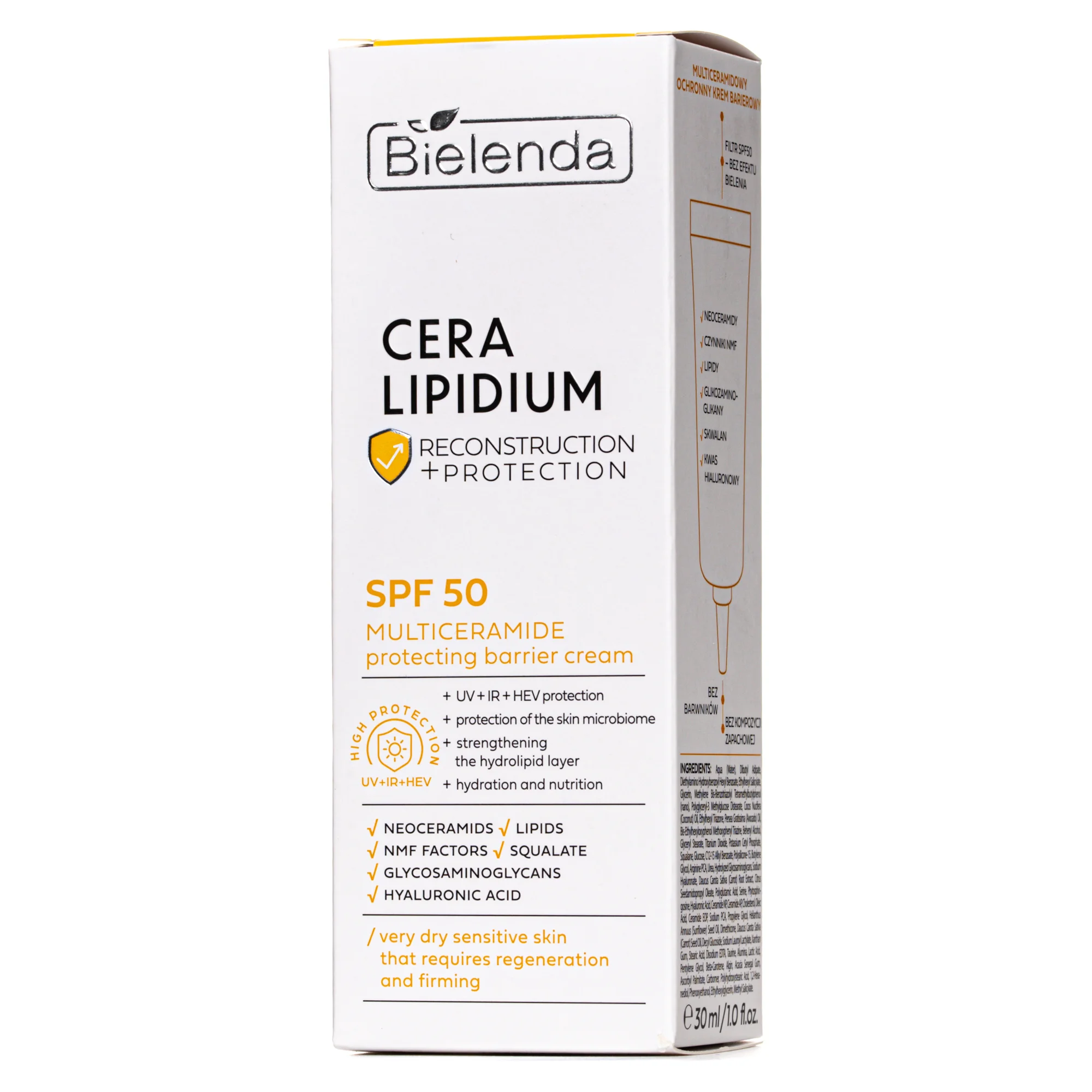 Крем для обличчя Cera (Цера) Lipidium мультикамідний захисний бар'єрний SPF50, 30 мл