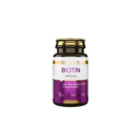 Вітаміни Новель (Novel) Біотин таблетки жувальні по 5000 мкг, 60 шт.