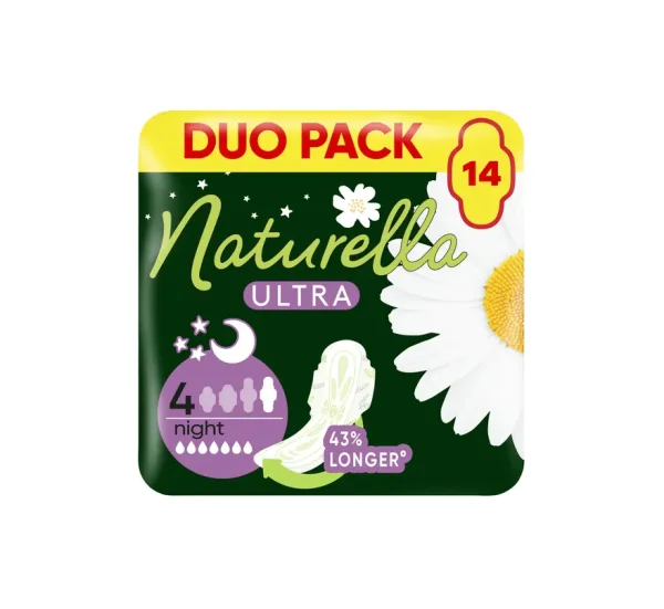 Прокладки гігієнічні Naturella (Натурелла) Ultra Night Дуо Ромашка, 14 шт.