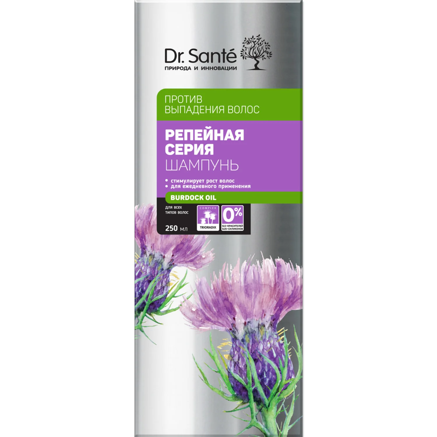 Шампунь для волосся Dr.Sante (Доктор Санте) Реп`яхова серія, 250 мл