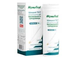 Тест-полоска HomeTest (Хоумтест) для определения pH влагалищных выделений, 25 шт.