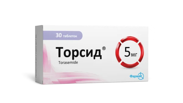 Торсид таблетки по 5 мг, 30 шт.