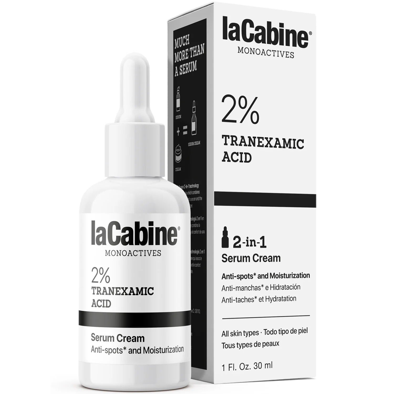 Крем-сироватка La Cabine (Ла Кабіне) 2% Tranexamic Acid 2в1 проти пігментних плям, 30 мл