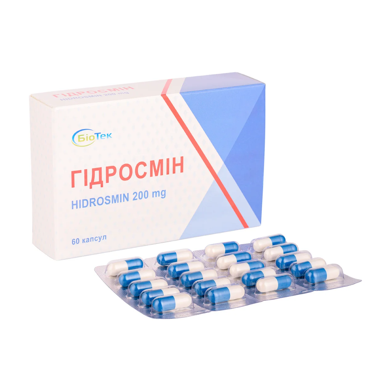 Гідросмін капсули по 200 мг, 60 шт.