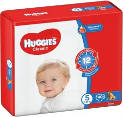 Підгузники Хагіс Класік 5 (Huggies Classic) (11-25 кг), 40 шт.