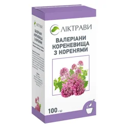 Валеріани кореневища з корінням у пачці з внутрішнім пакетом, 100 г